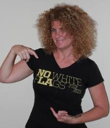 Wearing my No White Flags t-shirt to support Team Gleason, Steve Gleason's foundation for ALS research and technologies